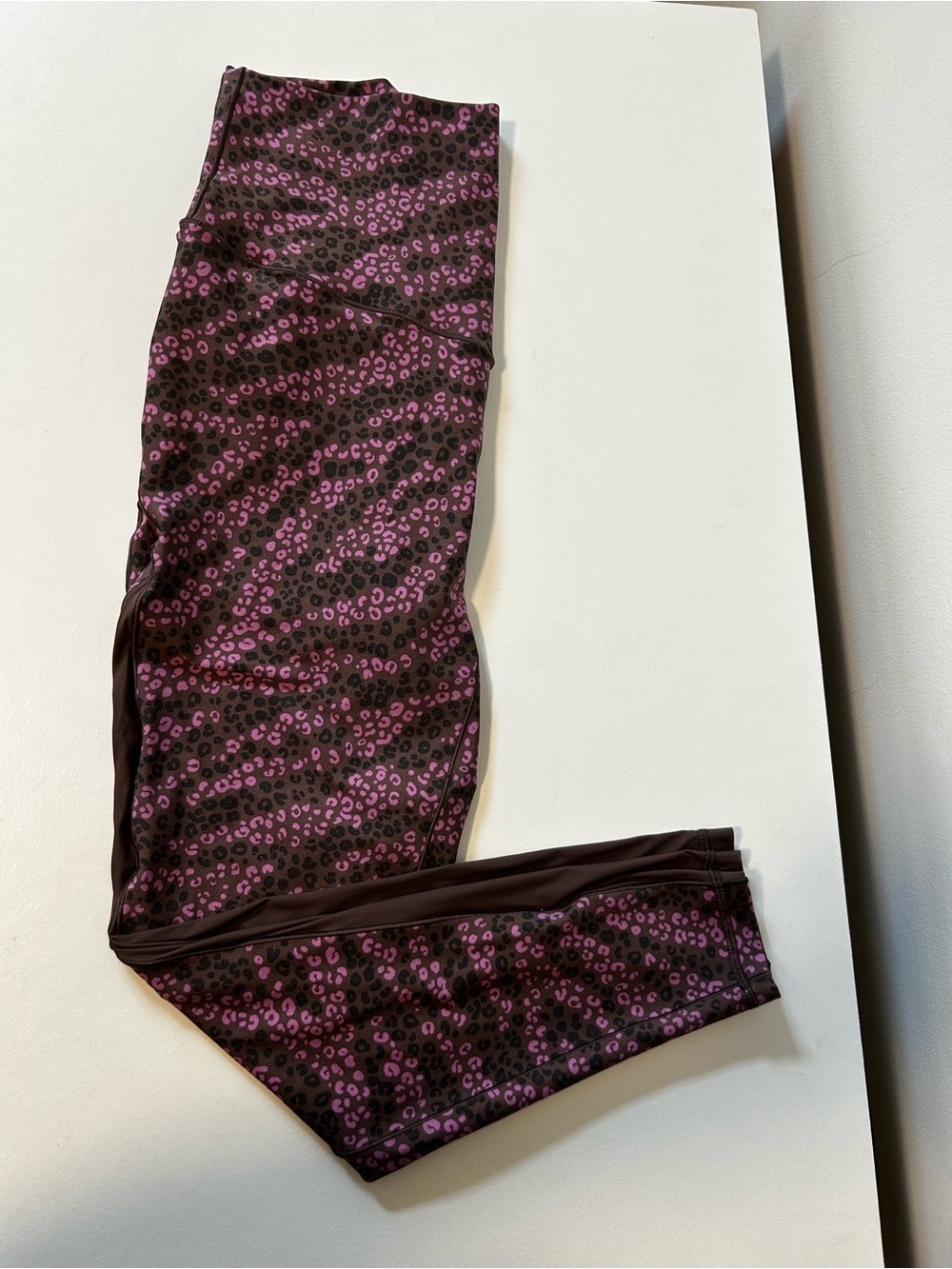 aerie Purple and Black Leopard Print High-Waist Leggings